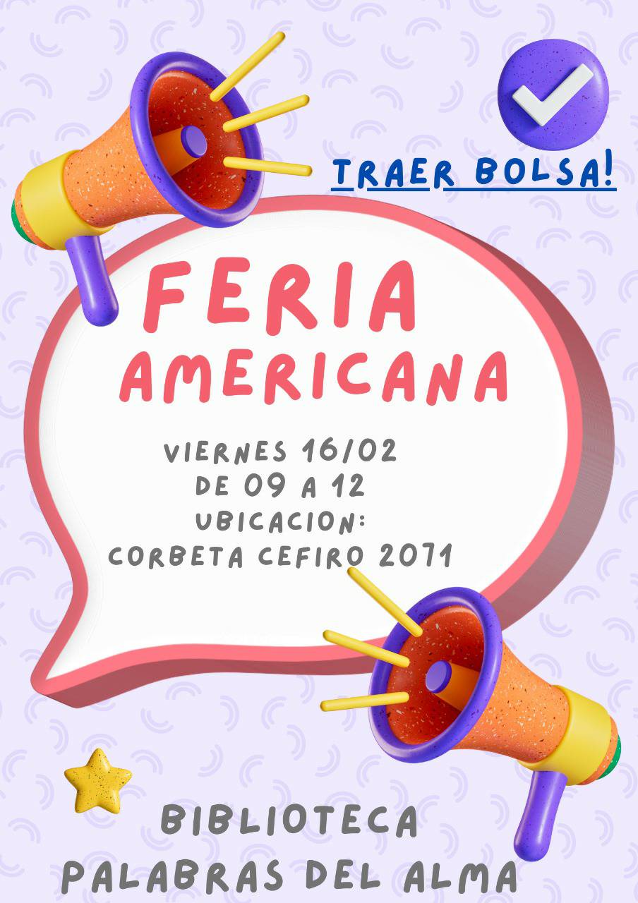Feria Americana en la Biblioteca Palabras del Alma