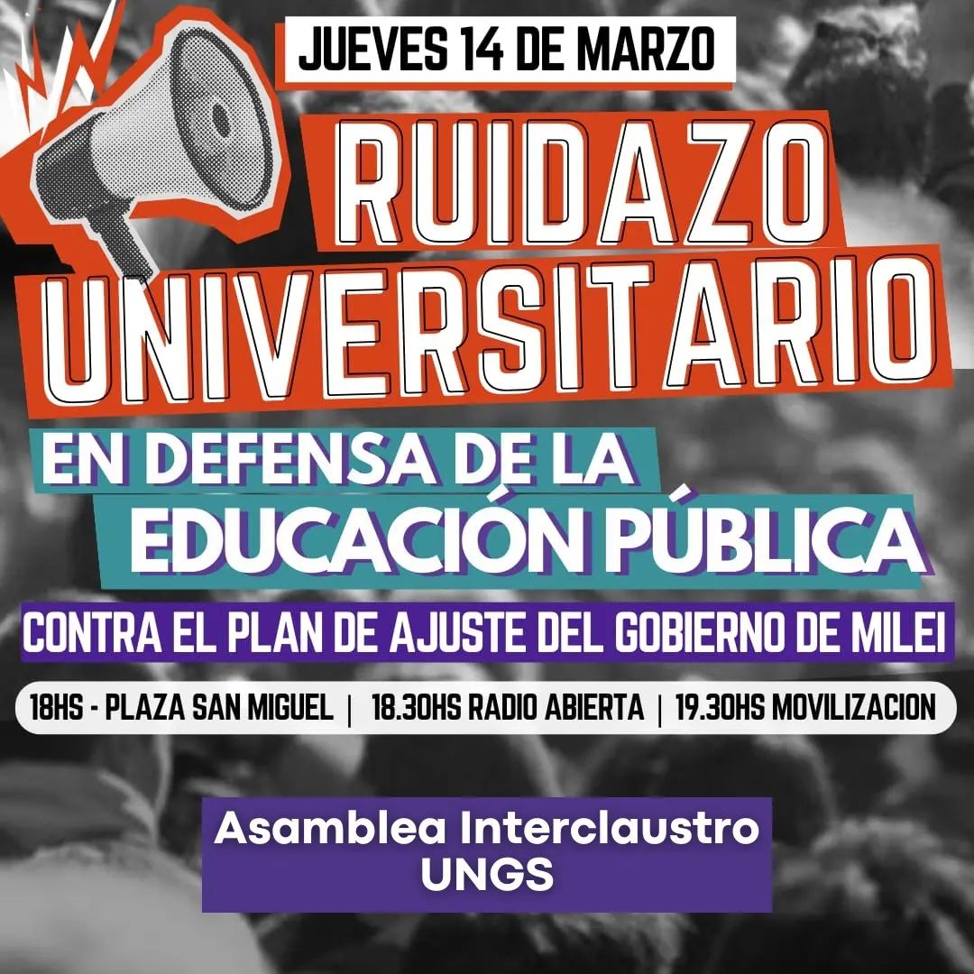 Ruidazo Universitario en defensa de la Educación Pública