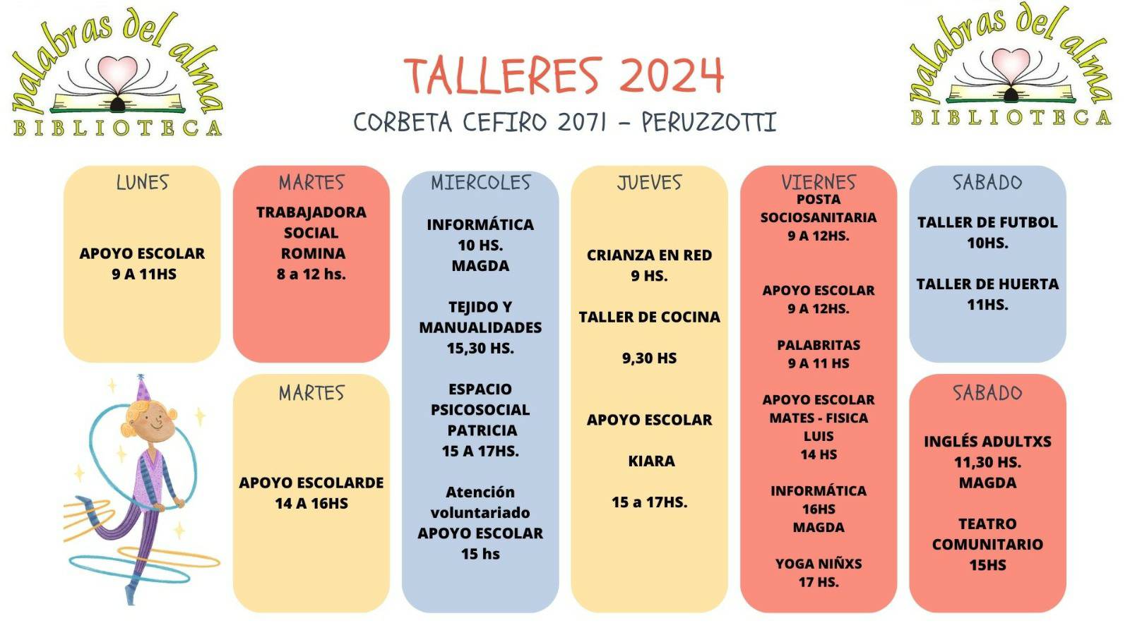 La Biblioteca Palabras del Alma lanzó sus talleres 2024