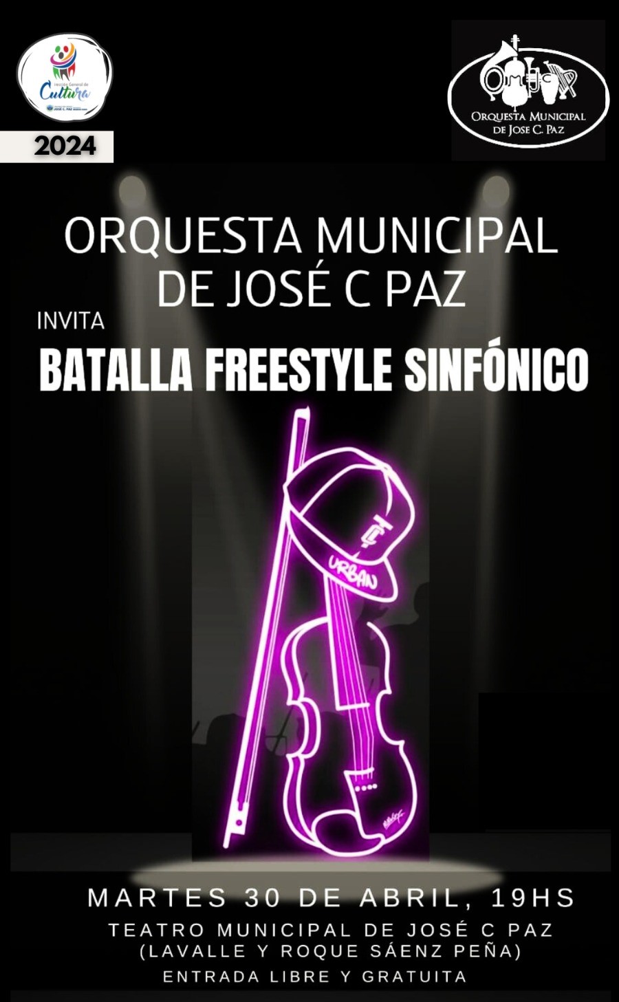 La Orquesta Municipal de José. C. Paz convoca a la Batalla de Freestyle Sinfónico