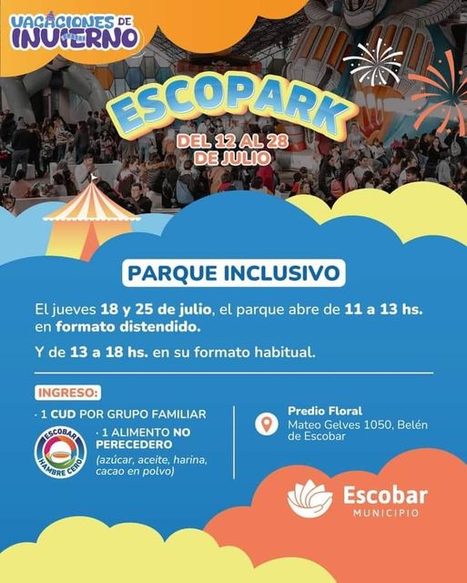 Escopark invita a participar de un Parque Inlusivo