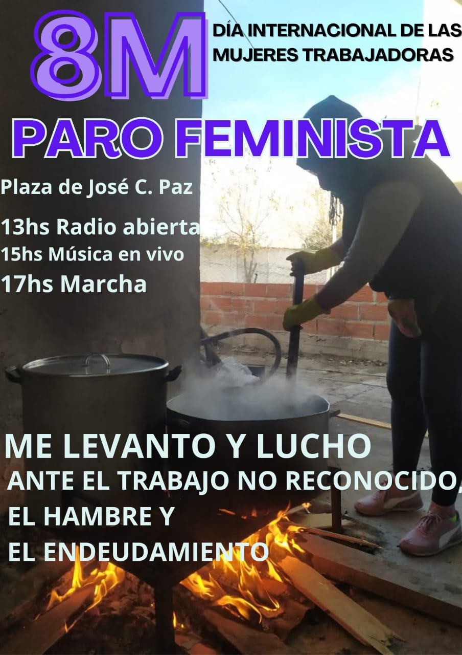 “Me levanto y lucho” movilización por el 8M en José C. Paz