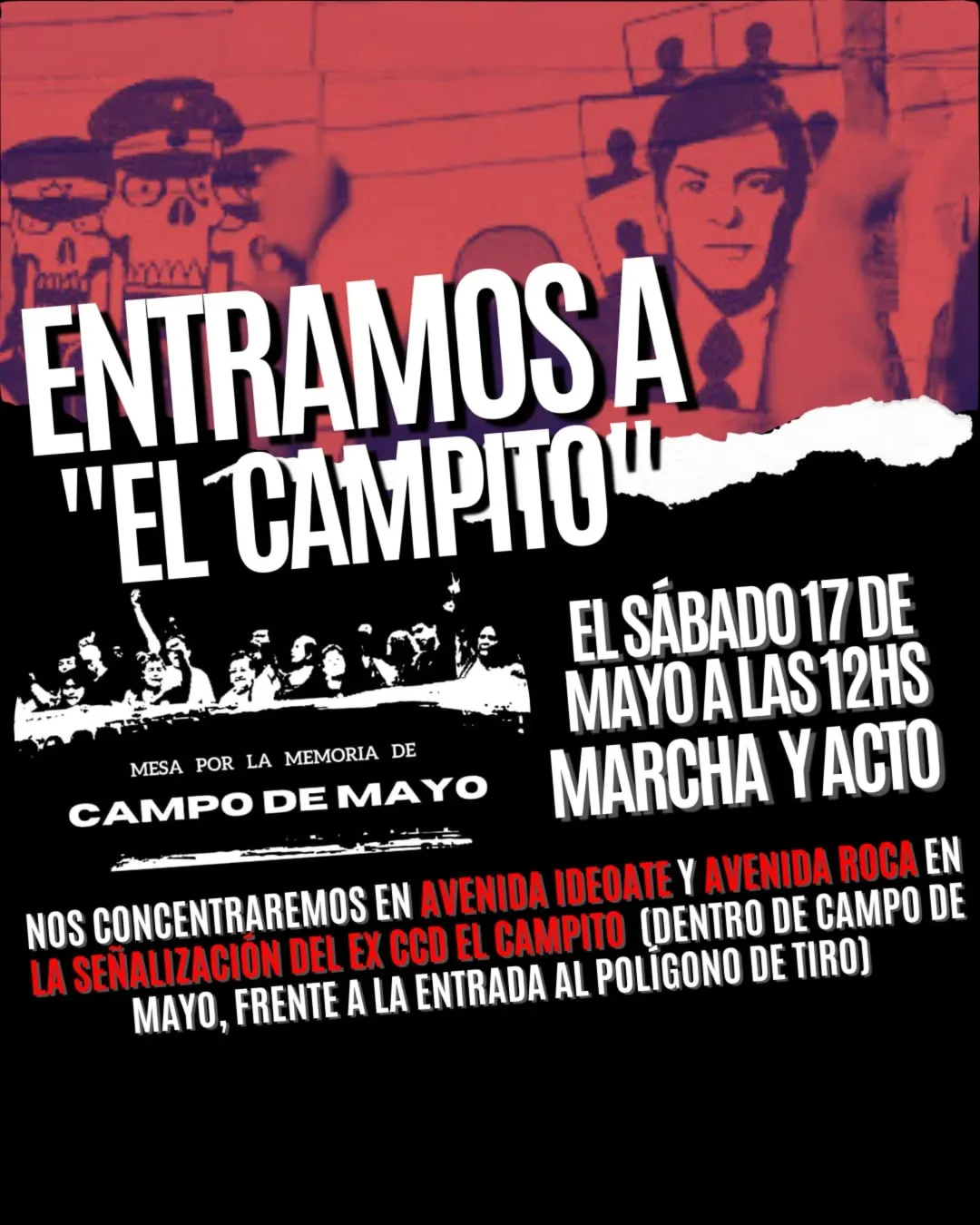 Marcha y Acto en El Campito de Campo de Mayo